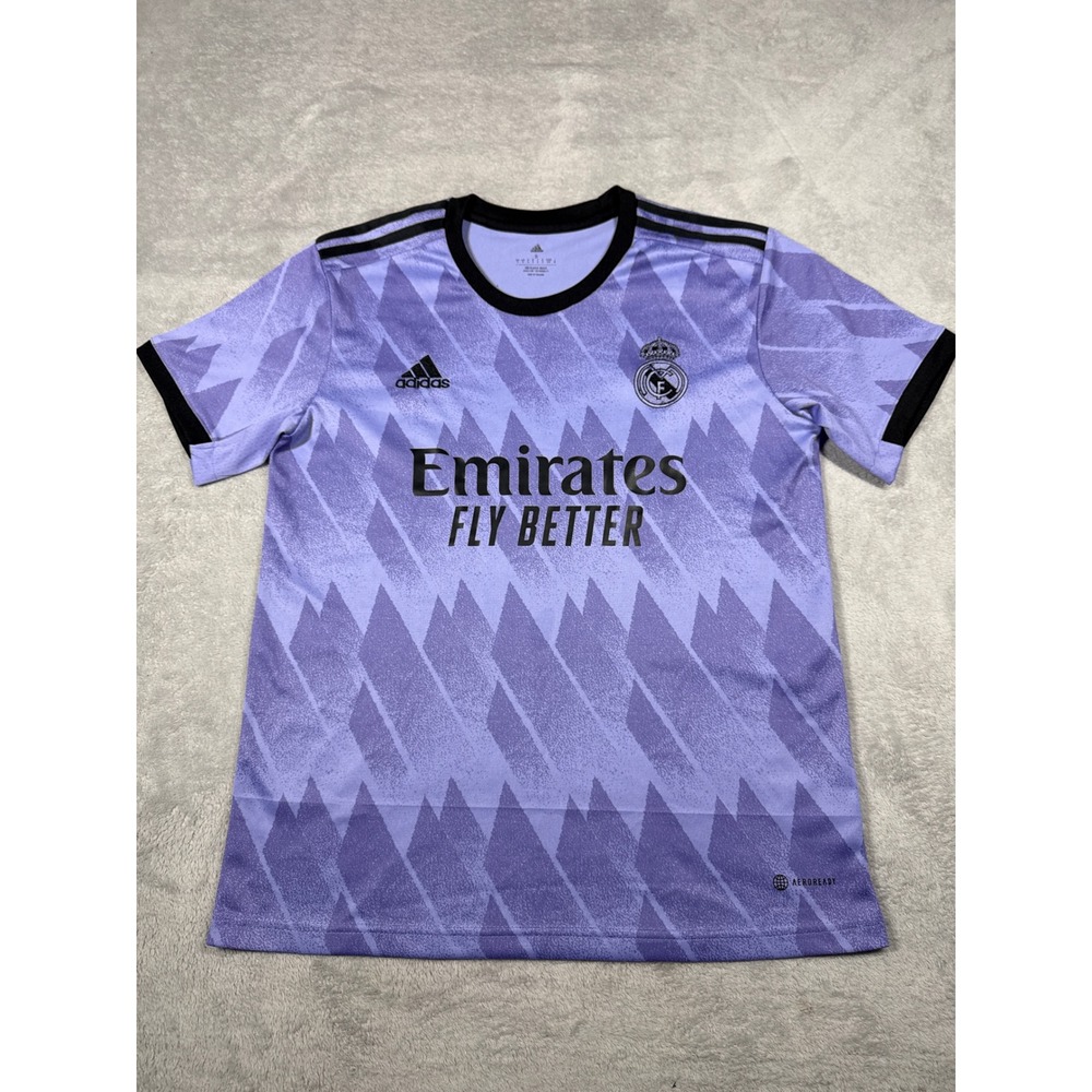 Adidas Real Madrid Jersey Mens S Purple Away 2022-23 Marmurek 17 Soccer Shirt